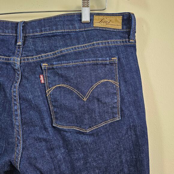 Levi's Slight Curve (529) 16 Curvy Bootcut Jeans Dark Wash Mid Rise Stretch Plus - Picture 6 of 10